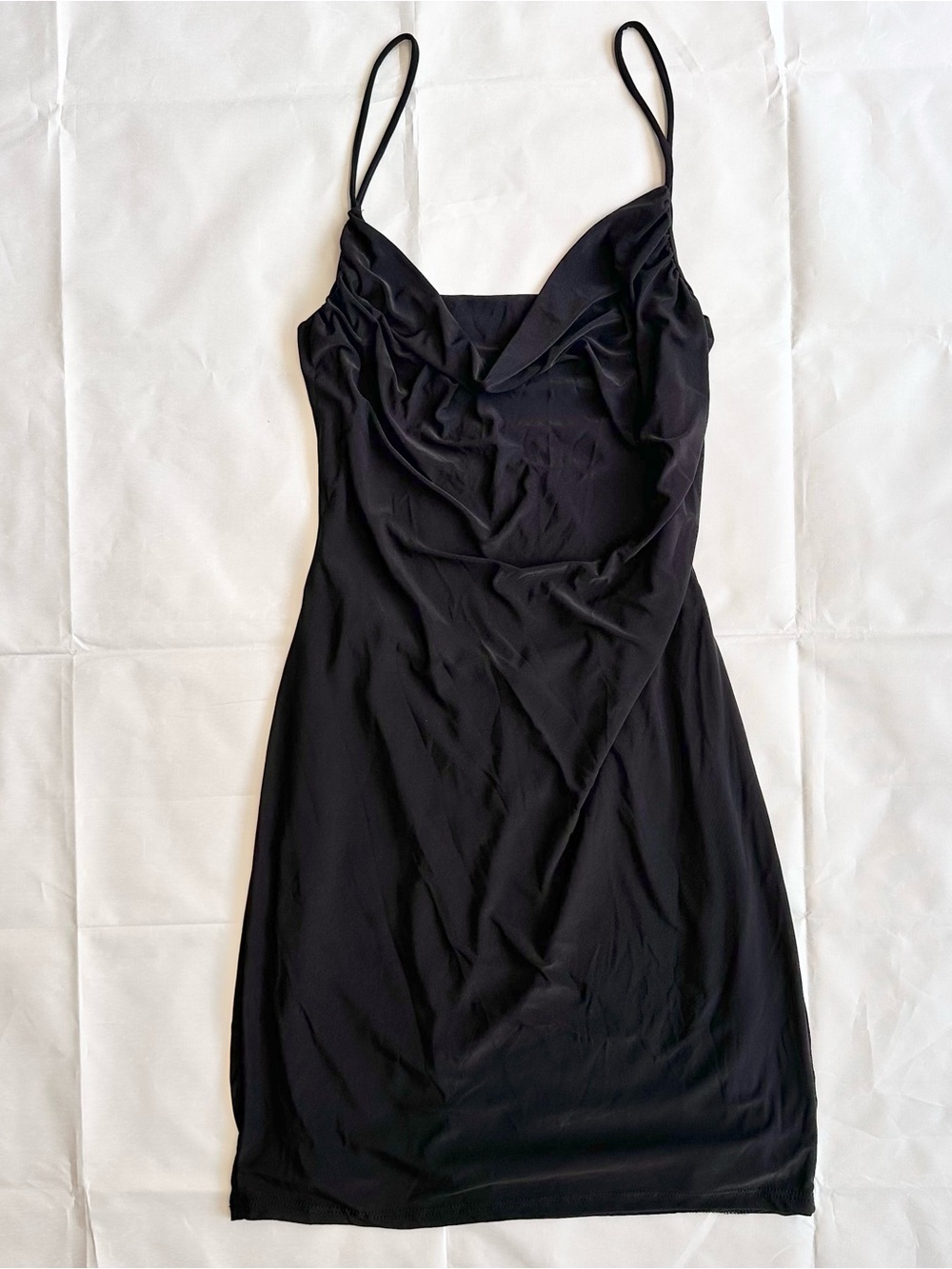 Saints 21 black backless bodycon mini dress, size medium